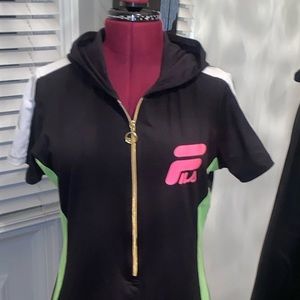 Fila Black and Green Mini Dress